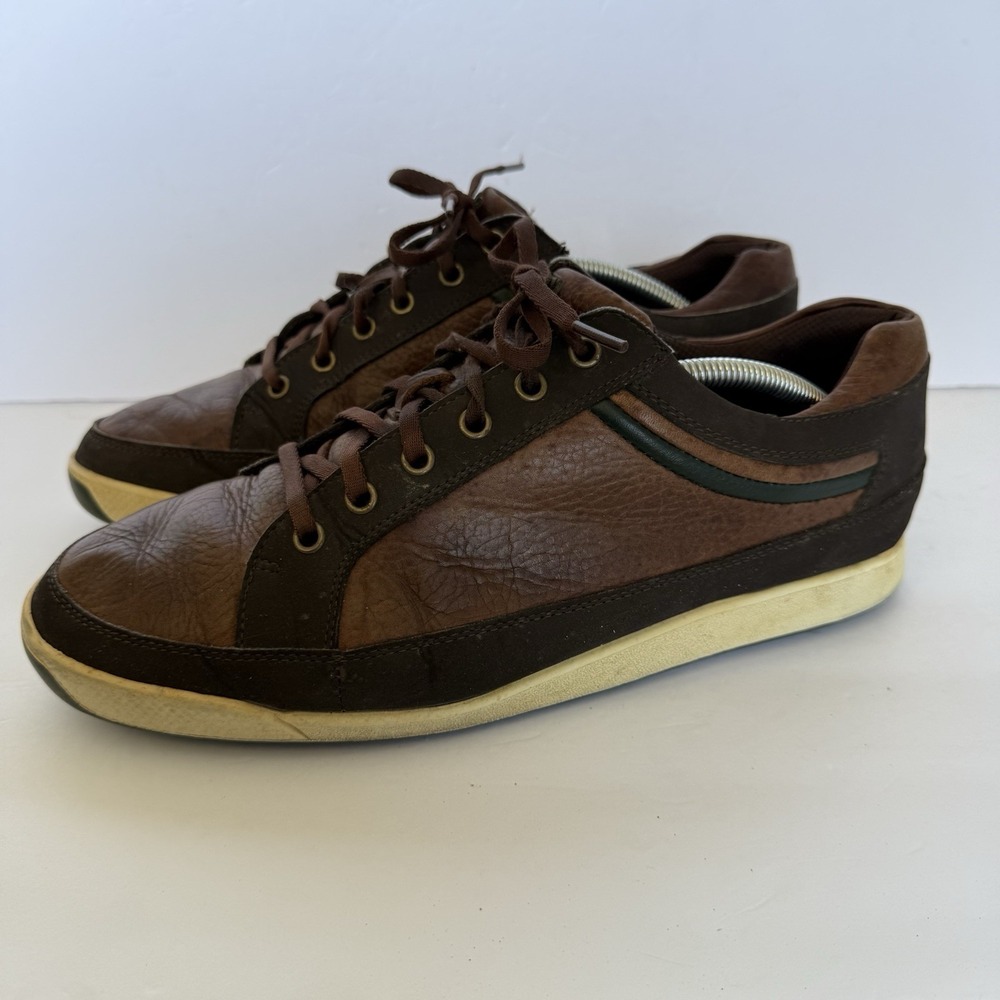 FootJoy Men's Golf Shoes Brown Leather Lace Up Spikeless Size 11M Style 54275